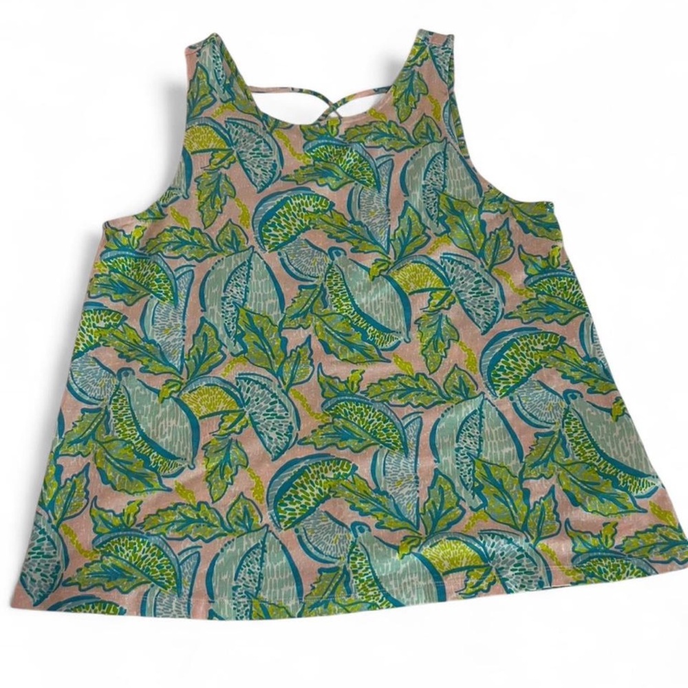 Colorful Leaf Print Tank Top